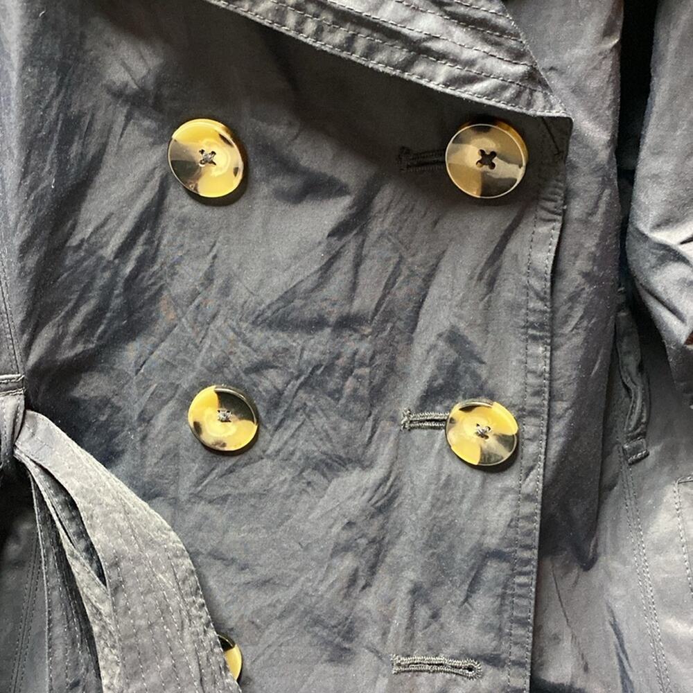 London Fog blue belted double button trench coat size extra extra large - Picture 3 of 4